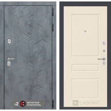Входная дверь Бетон 03 - Крем софт