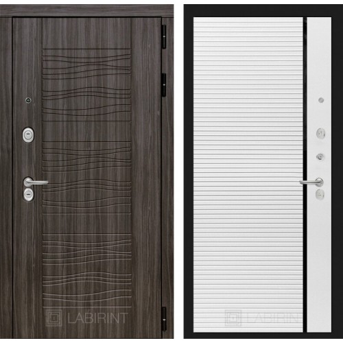 Входная дверь SCANDI 22 - Белый софт, черная вставка в Москве