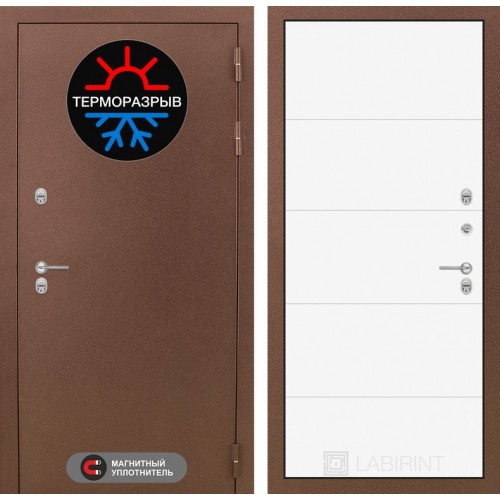 Входная дверь Термо Магнит 13 - Белый софт в Москве