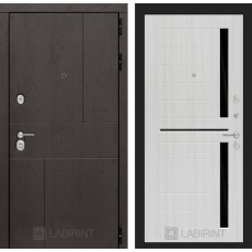 Входная дверь URBAN 02 - Сандал белый, стекло черное