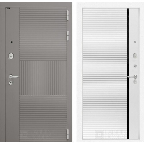 Входная дверь FORMO 22 - Белый софт, черная вставка в Москве