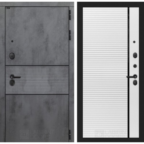 Входная дверь INFINITY 22 - Белый софт, черная вставка в Москве
