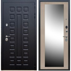 Входная дверь -  Сенатор с зеркалом беленый дуб 1,8 мм (АРС-5 new)