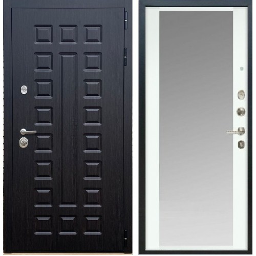 Входная дверь -  Сенатор с зеркалом белый 1,8 мм (АРС-5 new) в Москве