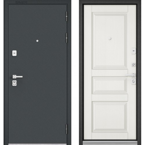 Входная дверь - Бульдорс PREMIUM 90  Черный шелк /Дуб Белый матовый 9РD-2  88R в Москве