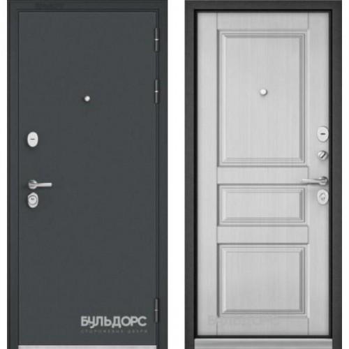 Входная дверь - Бульдорс STANDART 90 Черный шелк / ларче белый9SD-2 в Москве