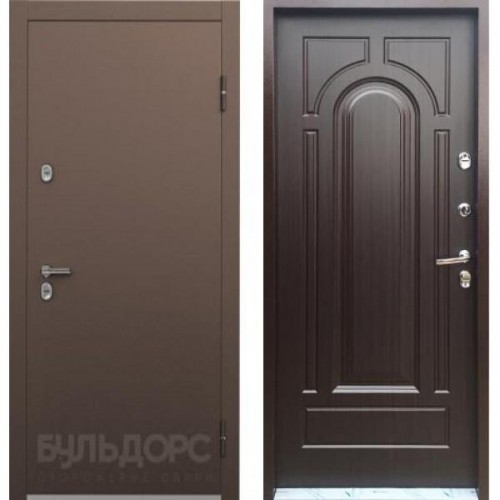 Входная дверь - Дверь Бульдорс ТЕРМО-1Букле шоколад/Ларче темный рис.Т102 хром в Москве
