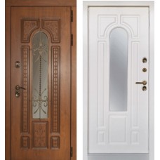 Входная дверь - Лацио с терморазрывом и окном Винорит вайт белая(ZD)
